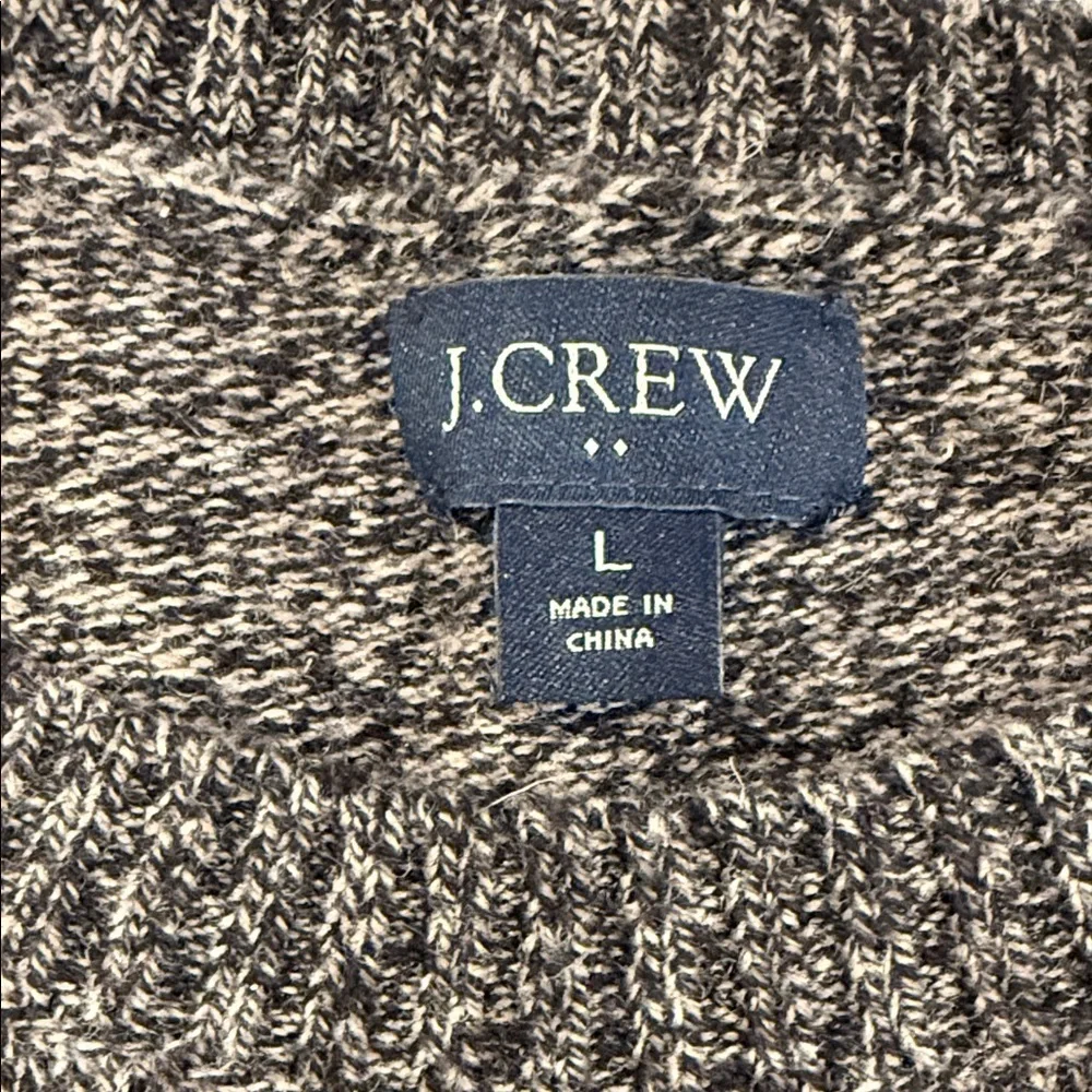J.Crew Lambswool Blend Crewneck Sweater Gray Knit Classic Men’s Large